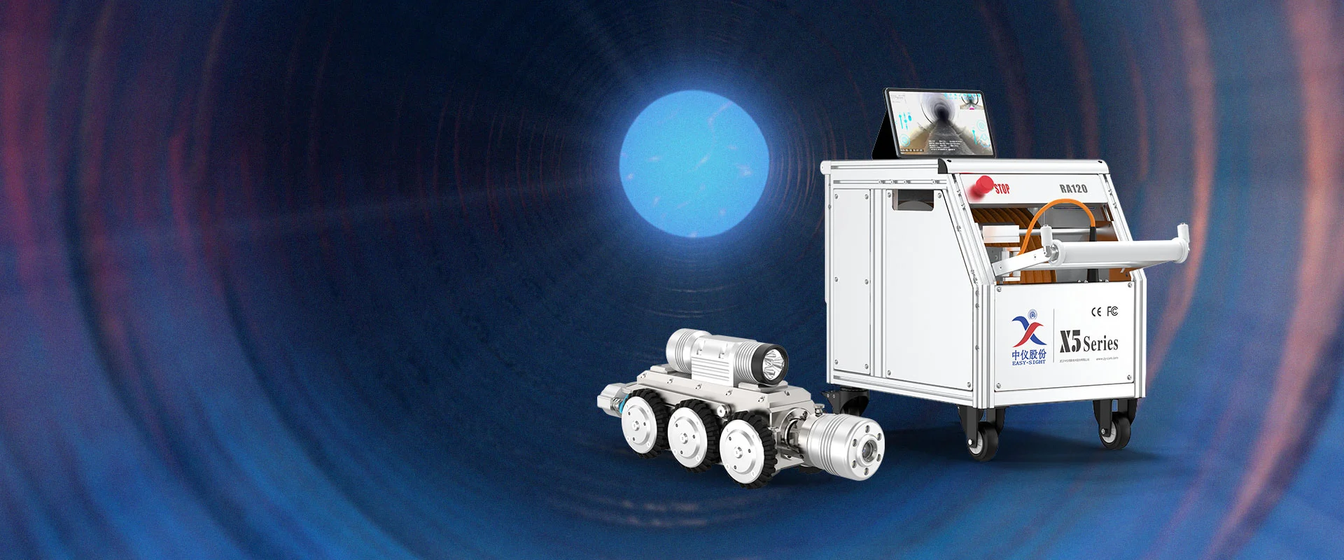 X5-HMA</br> GEMEENTELIJKE CCTV HD VIDEOCAMERA ZICHT DRAIN PIPELINE INSPECTIE ROBOT